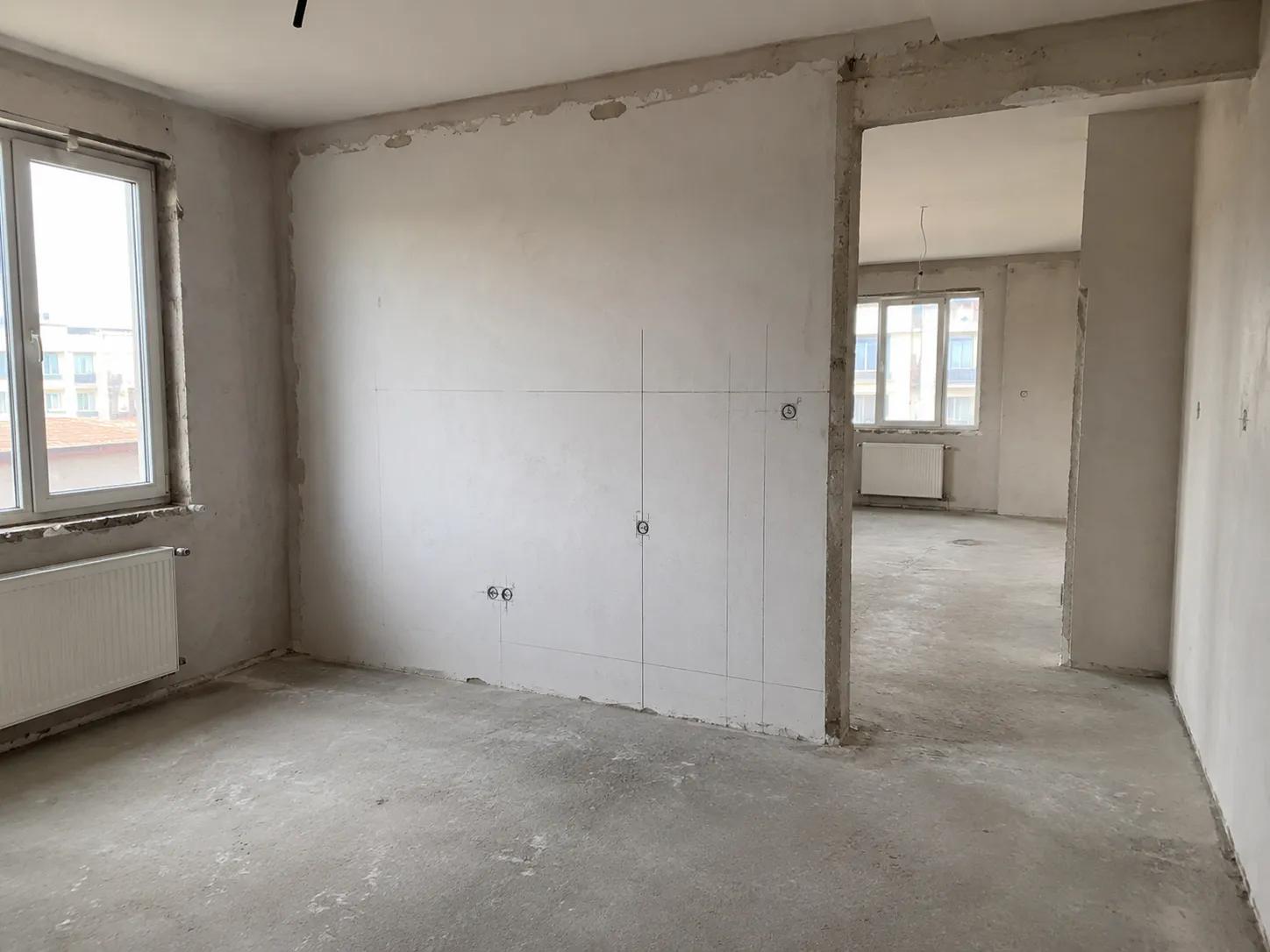 gaz beton duvar örme öncesi tadilat alanı görünümü