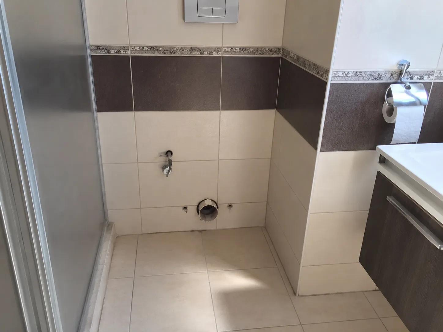 klozet montajı öncesi banyo görünümü