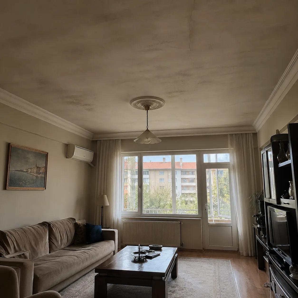 Boya sonrası daha aydınlık salon görünümü