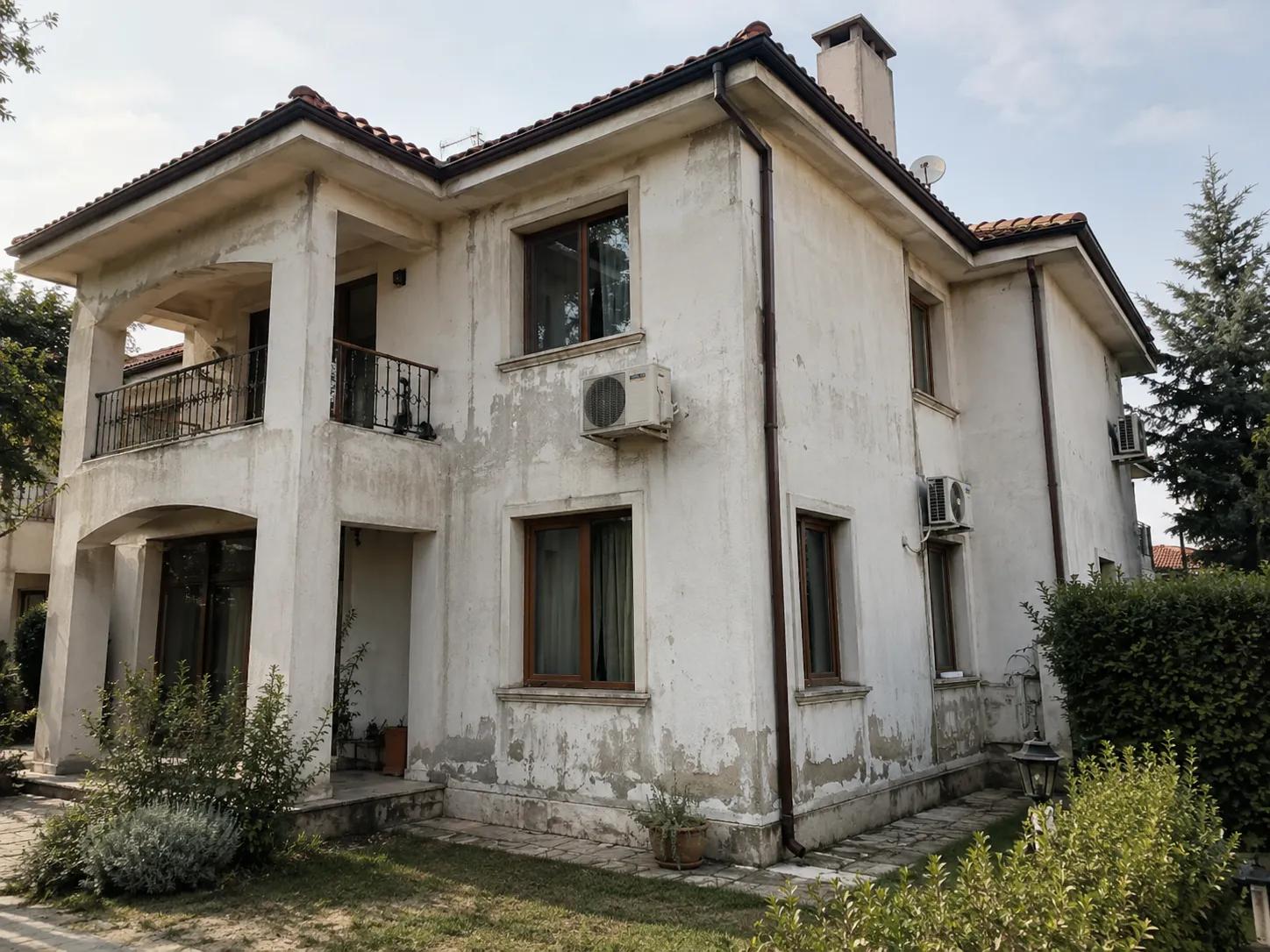 Yalıtımsız villa cephesi