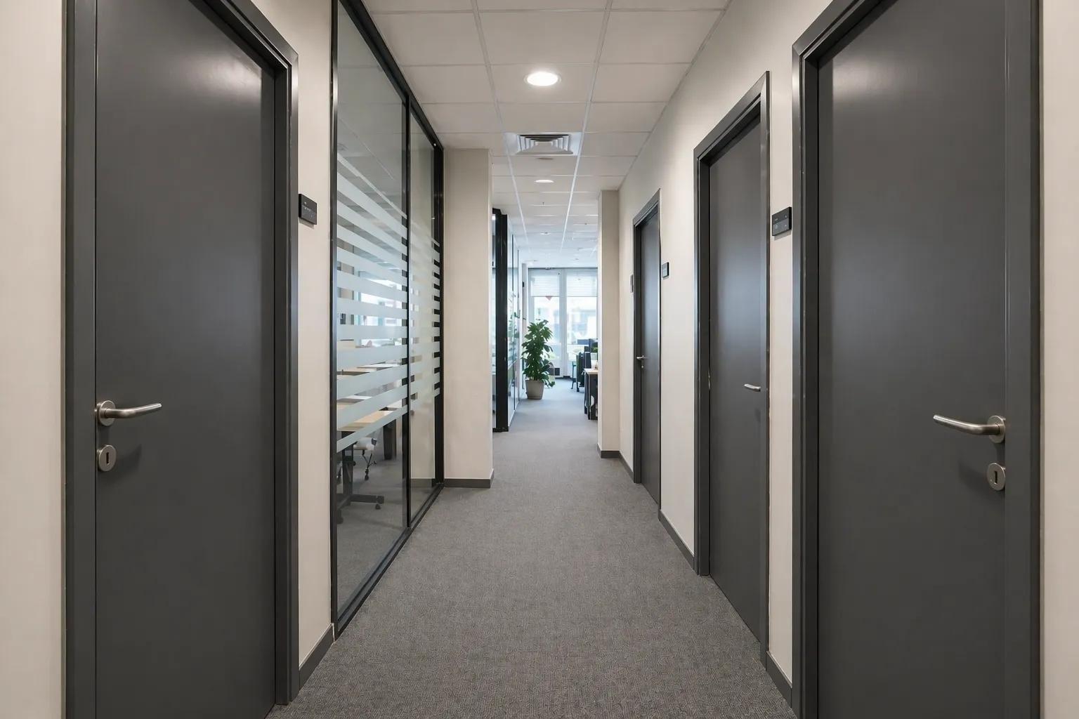 Boyama sonrası düzenli ofis kapıları