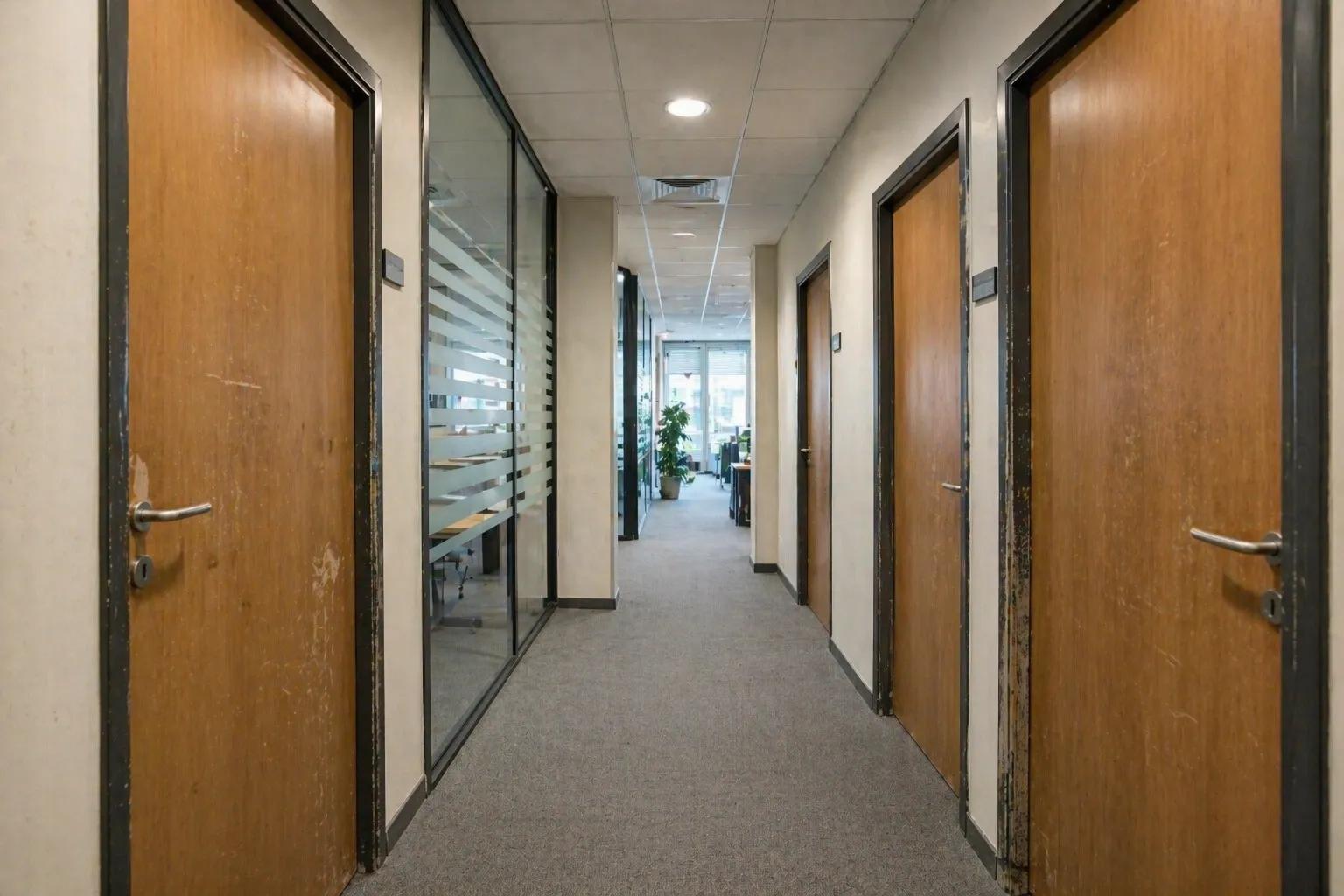 Yıpranmış ofis iç kapıları