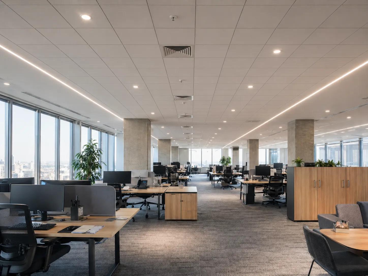 Clip-in tavan sonrası modern ofis