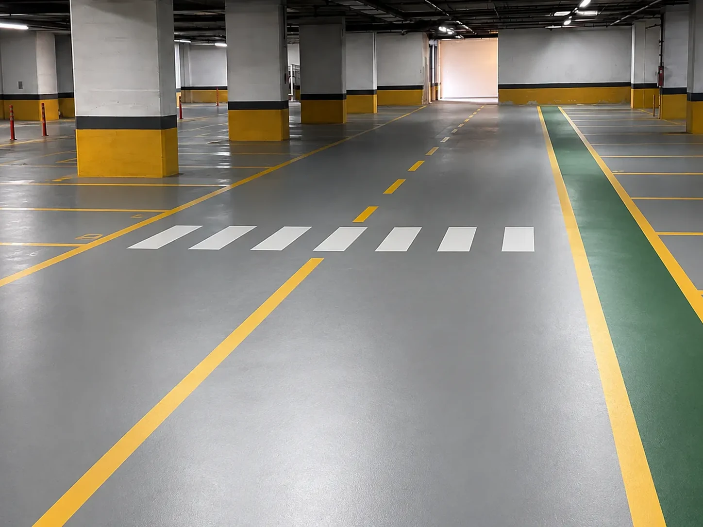 Otopark ve Atölye Zemin İşaretleme Planı sonrası görünüm